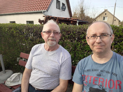 Janusz Dowgiałło i cymbalista Piotr Krupski